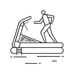 treadmill icon, treadmill vector illustration-simple illustration of treadmill, perfect for treadmill logos and icons
