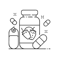 vitamins icon, vitamins vector illustration-simple illustration of vitamins, perfect for vitamins logos and icons
