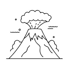 Naklejka premium volcano icon, volcano vector illustration-simple illustration of volcano, perfect for volcano logos and icons