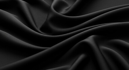 Fototapeta premium black backgrounds wave fabric texture black background