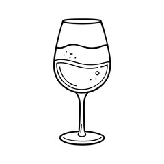 wine glass icon, wine glass vector illustration-simple illustration of wine glass, perfect for wine glass logos and icons