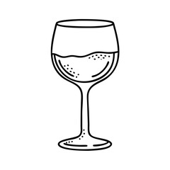 wine glass icon, wine glass vector illustration-simple illustration of wine glass, perfect for wine glass logos and icons