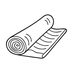 yoga mat icon, yoga mat vector illustration-simple illustration of yoga mat, perfect for yoga mat logos and icons