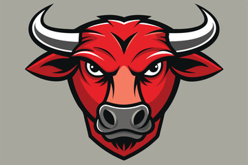 Bold Bull Silhouette Logo Monochrome Vector Illustration of Buffalo, Ox, and Cow Head Design.