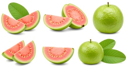 Fototapeta premium Guava Delight: Slices of Summer AI Generated