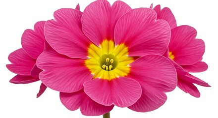 Fototapeta premium Vibrant Primrose Trio: A Close-Up Study AI Generated