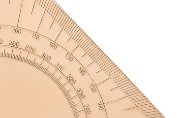 Protractor ruler closeup