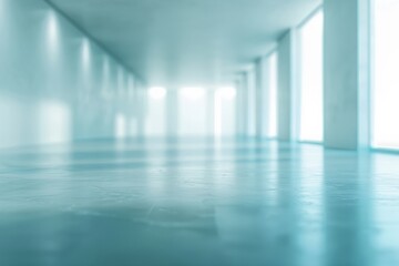 Fototapeta premium For product showcases, this minimalist concrete platform in gentle natural light offers a refined, modern setting for text overlays.