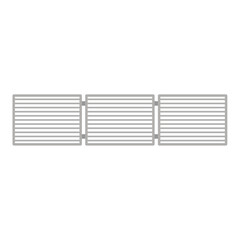 Modern metal fence. Metal barrier for defense and control. Vector illustration
