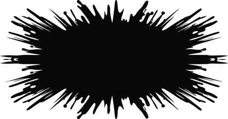 Grunge ink black and white vector illustration 