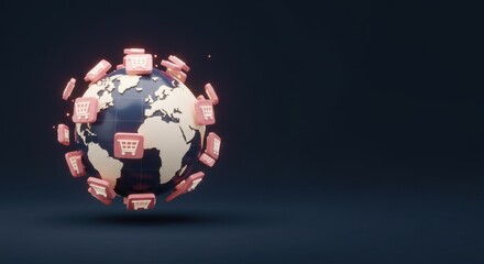 Global E-commerce: Worldwide Online Shopping and Digital Market Expansion