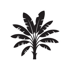 Banana Tree Silhouette , Banana Tree icon or sign