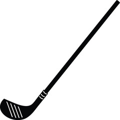 Hockey stick silhouette black and white vector illustration 