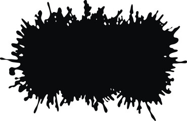 Grunge ink black and white vector illustration 
