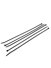 Black cable ties isolated on white background. Durable and flexible zip ties for organizing cables, electronics, and tools. Essential for home, office, or industrial use.