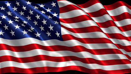 Fototapeta premium Illustration of the USA national flag