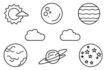 Mesosphere Line Art Illustration Artistic Drawing for Educational Purposes  