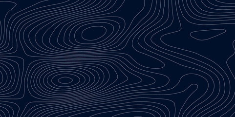 Fototapeta premium Abstract navy blue color topography map contour line modern design with White background with topographic wavy pattern design. 