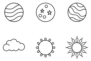 Mesosphere Line Art Illustration Detailed Design for Scientific Artwork 