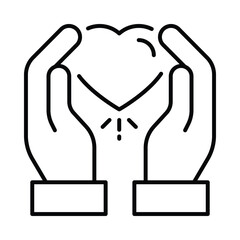 Empathy vector outline icon. EPS 10 file