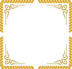 Golden Rope Frame Border