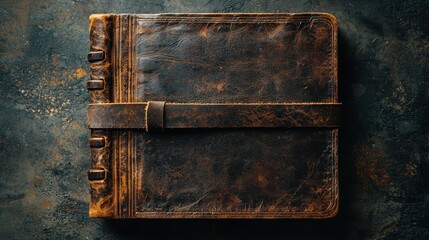 Obraz premium Aged leather-bound journal