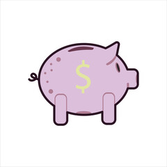 Piggy Bank Illustration - Cute Savings Container Vector