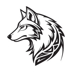 Cute cartoon vector illustration of a red fox head with forest wildlife style