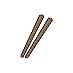 Chopstick Illustration - Traditional Asian Utensils Vector