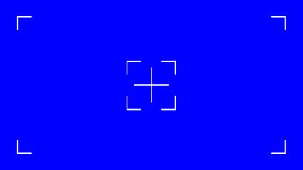 Blue screen background, motion tracking markers. Art design blue screen backdrop template. Abstract concept video footage replacement tracking markers elements. 4k background.