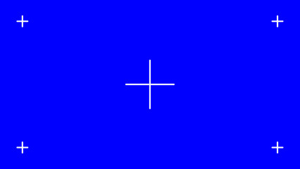 Blue screen background, motion tracking markers. Art design blue screen backdrop template. Abstract concept video footage replacement tracking markers elements. 4k background.