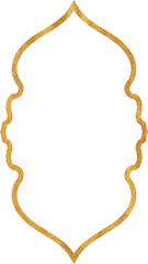 Luxury gold glitter islamic frame	