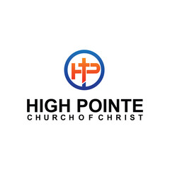 Obraz premium full color gradient letter initial logo with white background