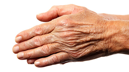 Fototapeta premium A hand with a lot of wrinkles. Generated using AI.