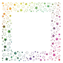 ホログラム_フレーム_星_四角