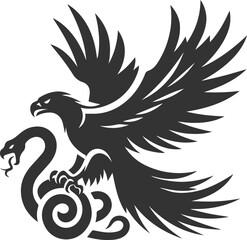 Silhouette of a eagle bird vector