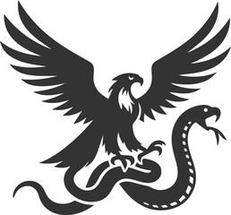 Obraz premium Silhouette of a eagle bird vector