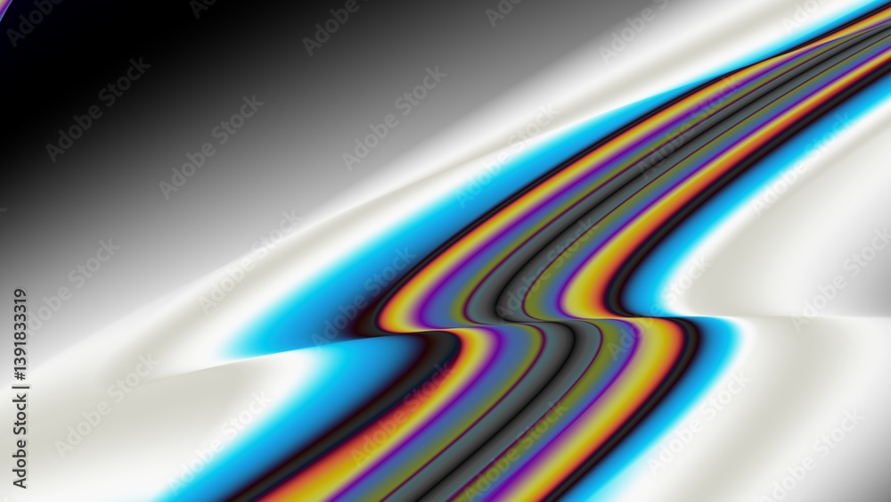 Leinwandbilder Exploring the Concept of Abstract Wave Patterns Rendered in Vibrant and Rich Colors