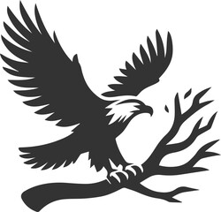 Silhouette of a eagle bird vector