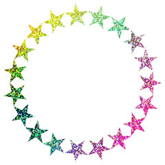 ホログラム_フレーム_星