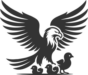 Obraz premium Silhouette of a eagle bird vector