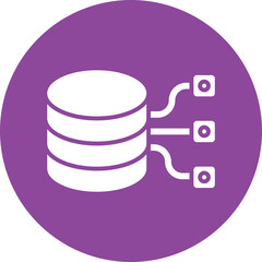 Data Structure glyph circle icon