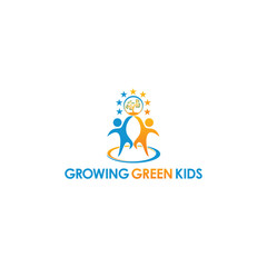 green leaf health logo combination elegant design white background