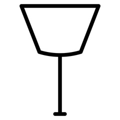 Bar Dinner Glass Line Icon