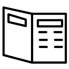 Cafe Dinner Menu Line Icon