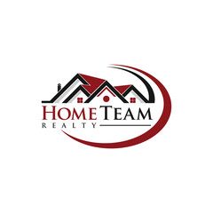 house building logo combination, with gradient colors