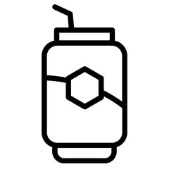 Drink Food Lunch Line Icon