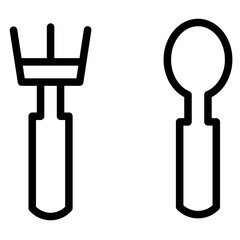 Eat Dinner Dish Line Icon