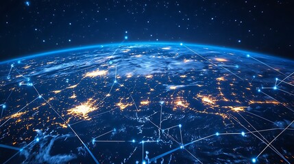 abstract global digital world with data lines network grid background representing modern internet systems communication infrastructure and futuristic iot connectivity