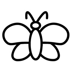 Animal Butterfly Fly Line Icon